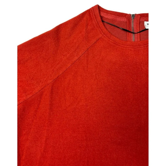 Noisy May Women's XS Crew Neck Sweater Rust Red Back Zipper Cozy Fall Essential - Picture 7 of 12